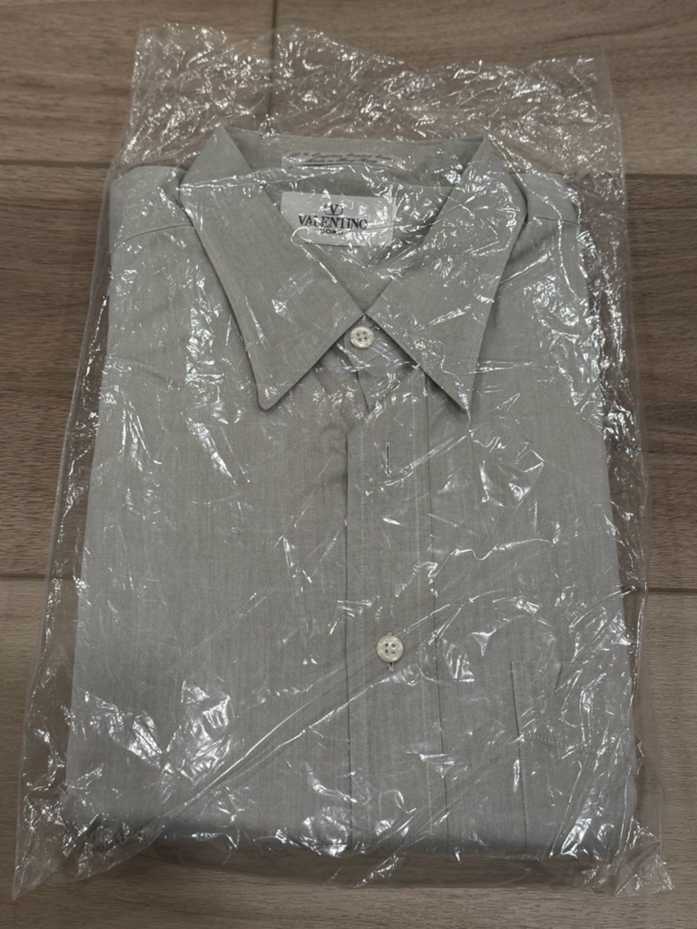 VALENTINO Uomo Men's Long Sleeve Shirt Size 17 1/2 34-35 100% Cotton